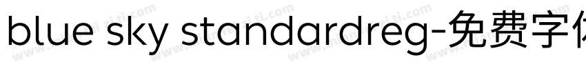 blue sky standardreg字体转换
